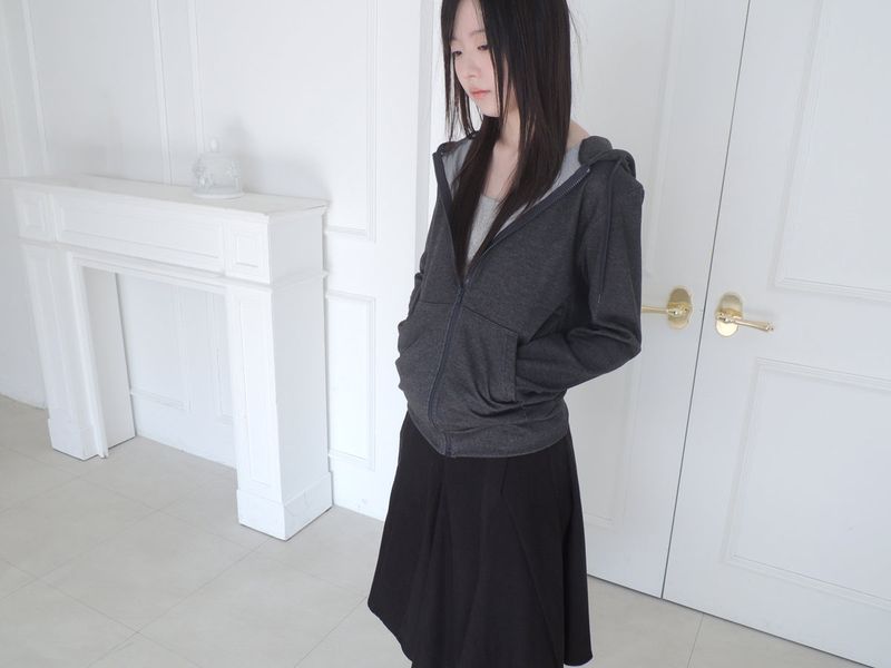 regular hood zip-up (4c)