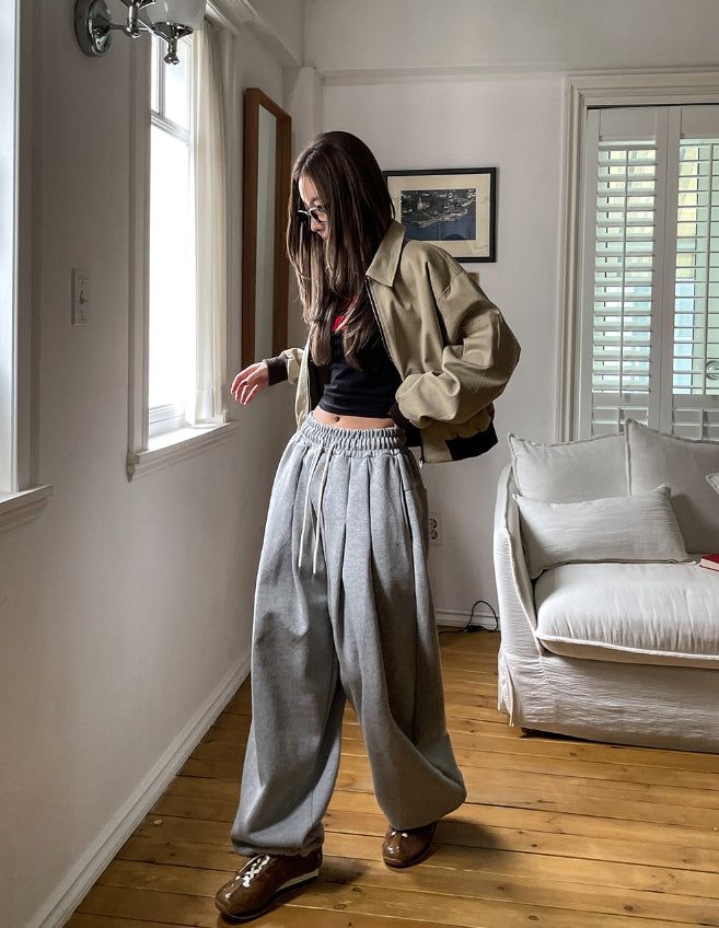 Lilo color matching crop cotton blouson
