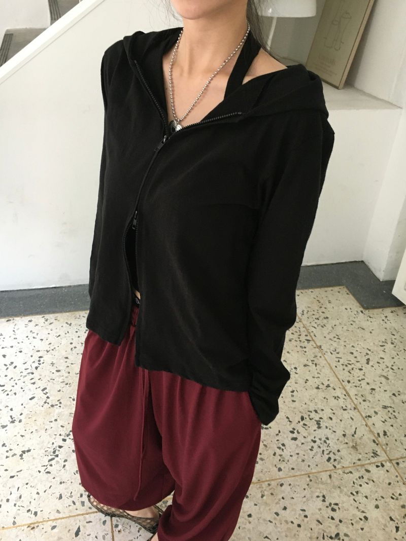 Slab Sweat 2-Way Hooded Zip Up (4c)