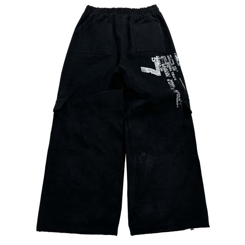 peach graphic cargo pants