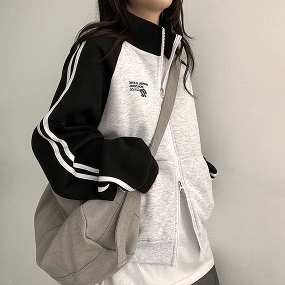 hijjoo（ハイチュー）の「Owen Two Way Raglan Coloring Napping Track Zip-Up（Jackets/Outerwear）」