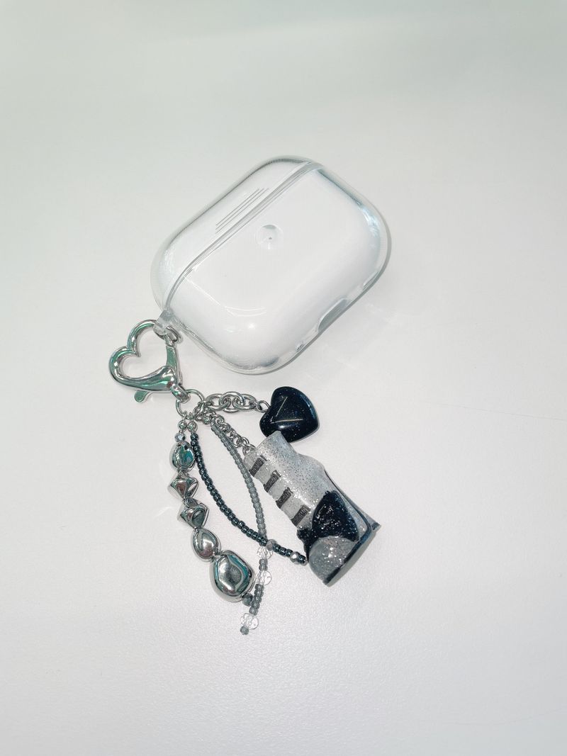 Glitter Ribbon Boots Keyring Bag Charm