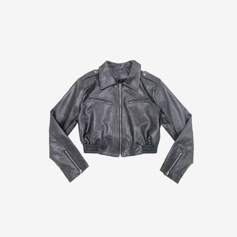 Tenet Crop Leather Jacket
