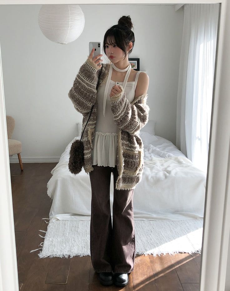 Vintage Low Semi Bootcut Denim Pants