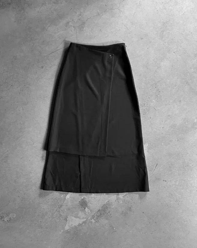 Siu Slit Layered Long Skirt