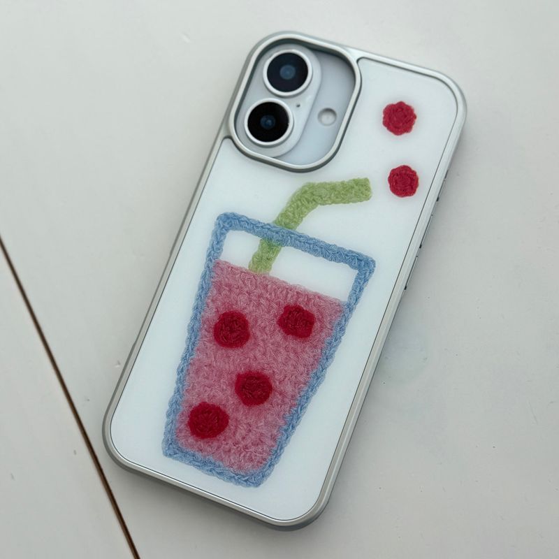 MOHAIRADE GLASS BUMPER CASE _ PINK