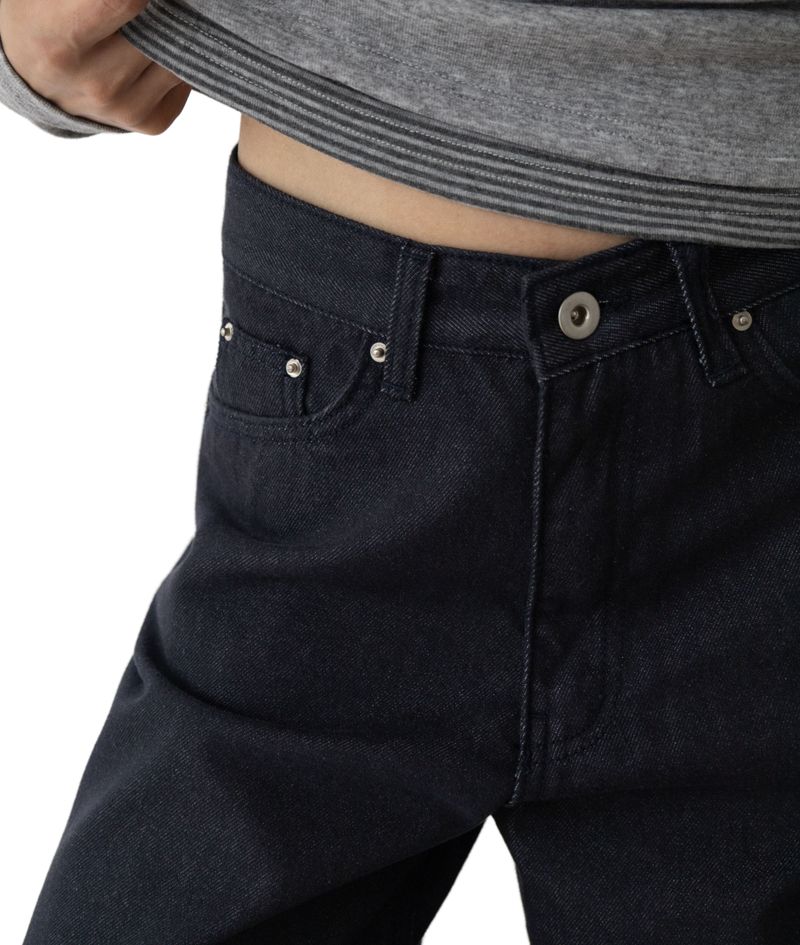 Gus Roll-Up Straight Low-Rise Denim