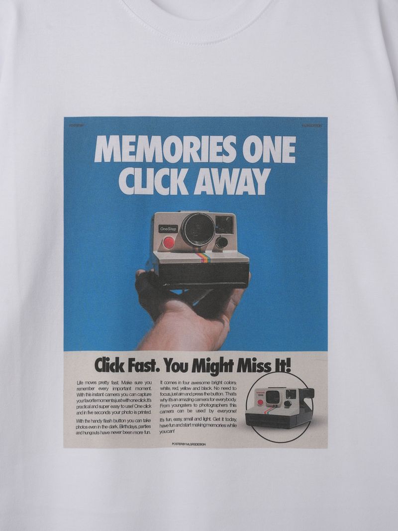 Camera Digital Printed Short Sleeve 3COLOR