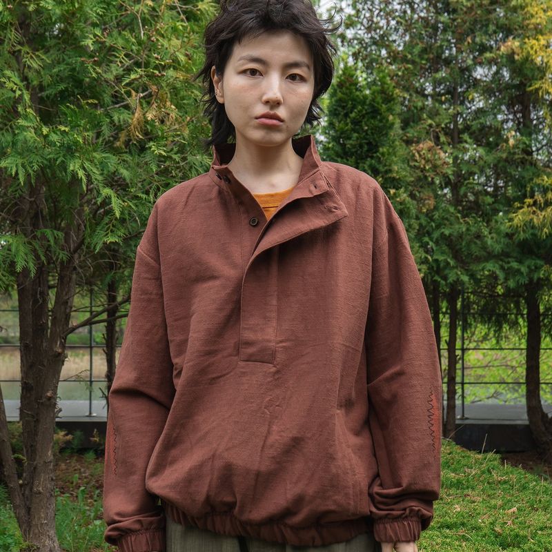 Pullover work shirt / Brick