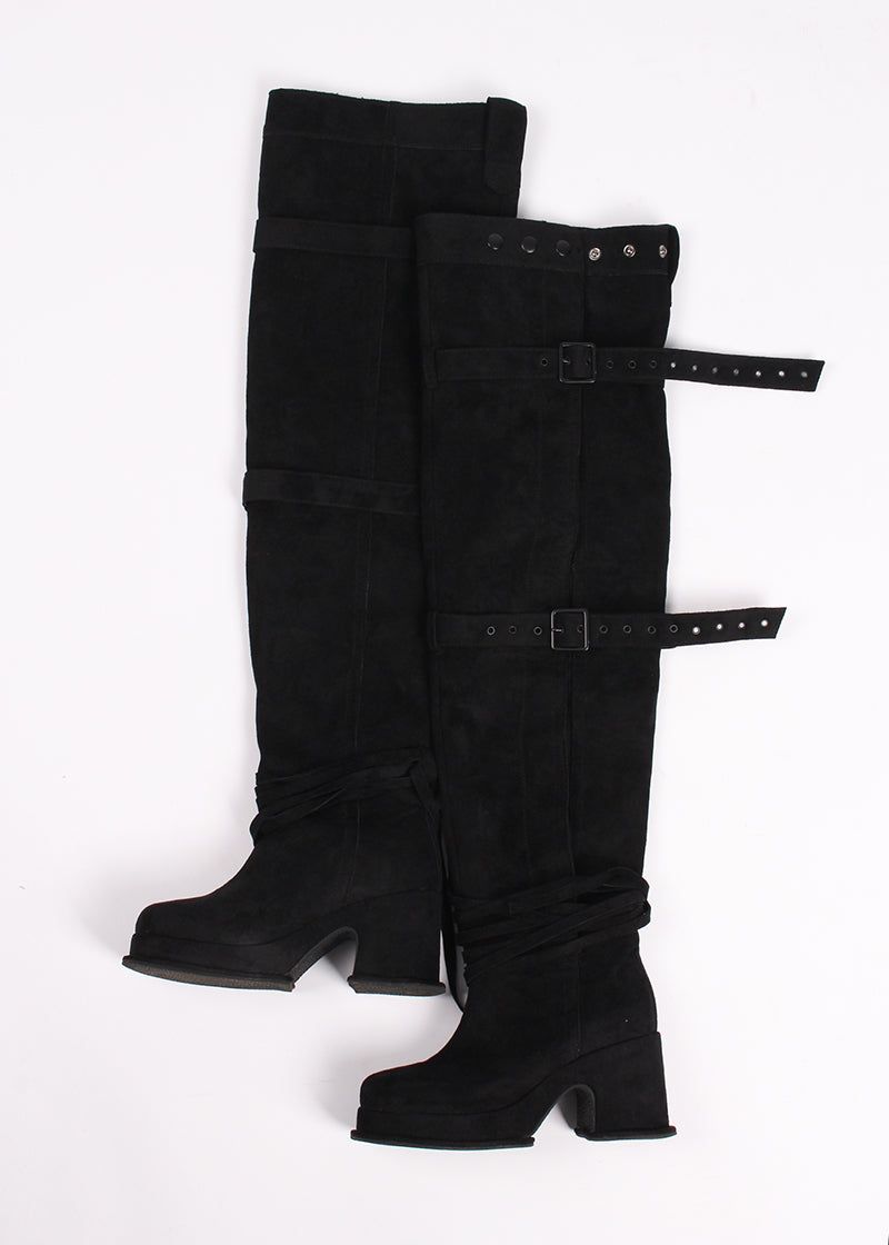 BUCKLE THIGH HIGH BOOTS