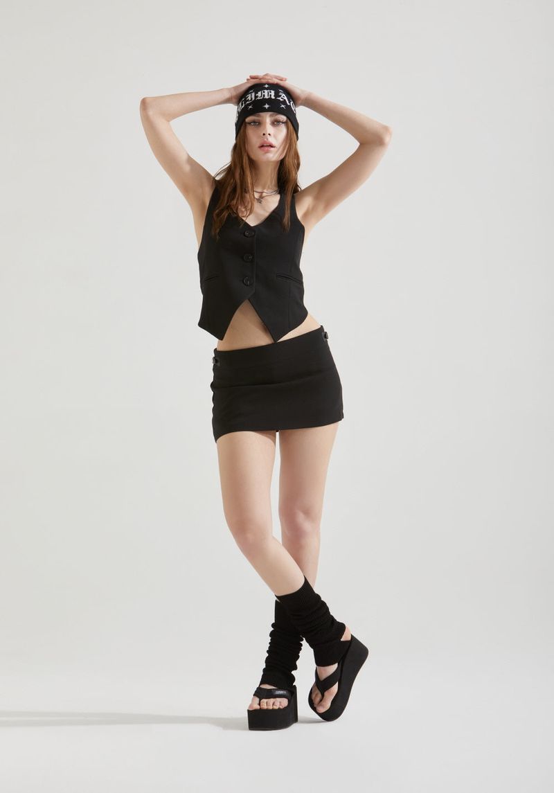 STRAP MINI SKIRT