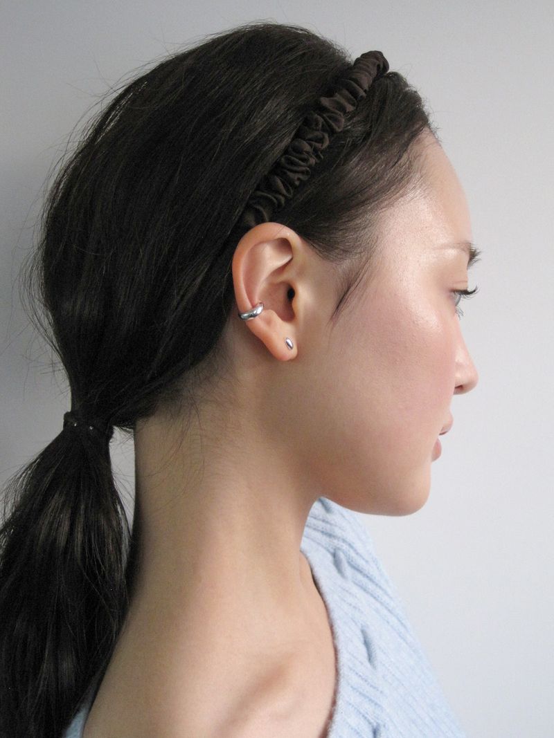 [925 Silver] Grain Earrings (Silver)