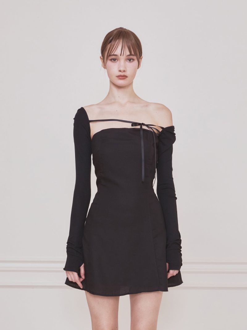 Not your rose（ノットユアローズ）の「Fay bolero dress (Black)（Dresses）」