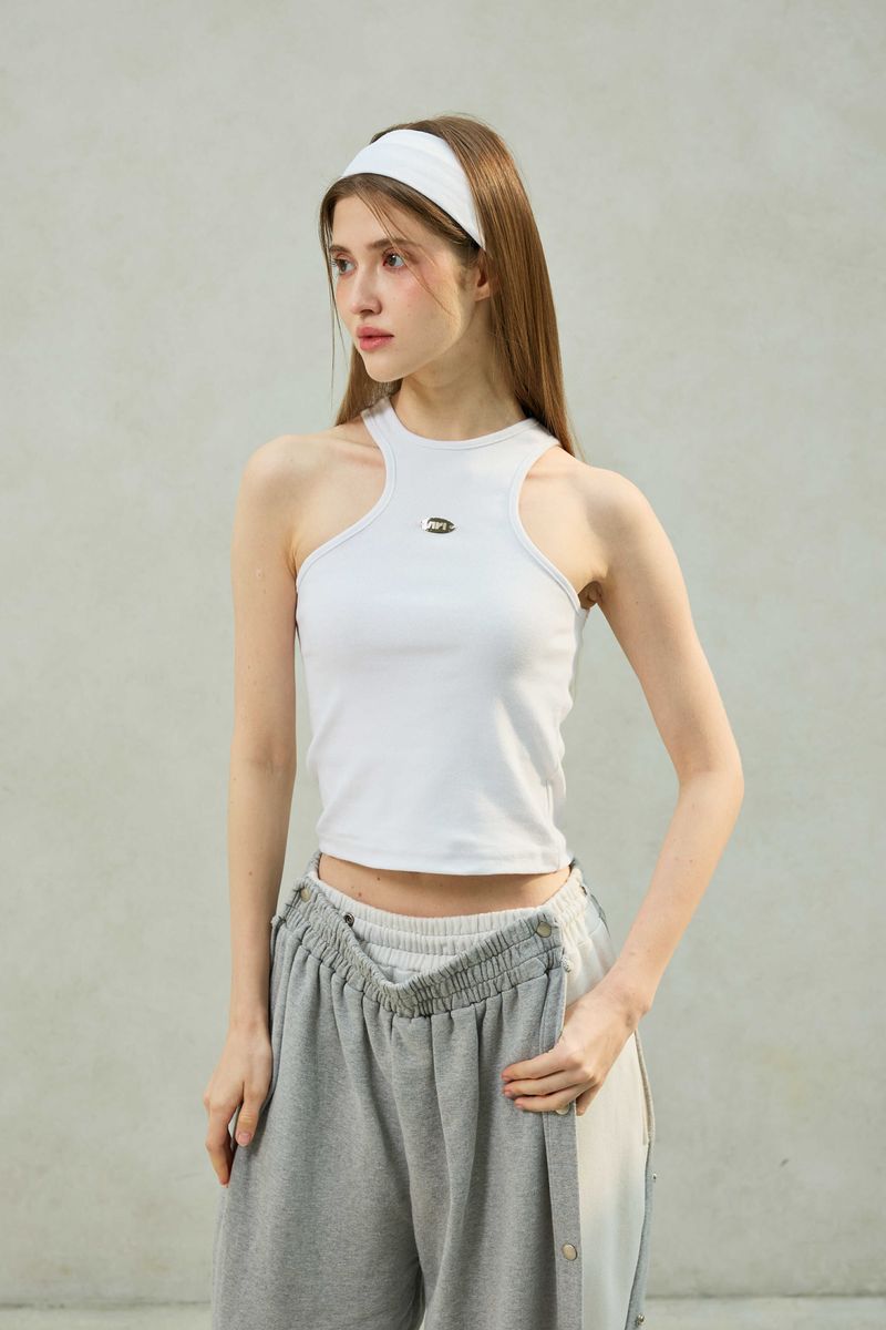 POPPY SLEEVELESS TOP / WHITE