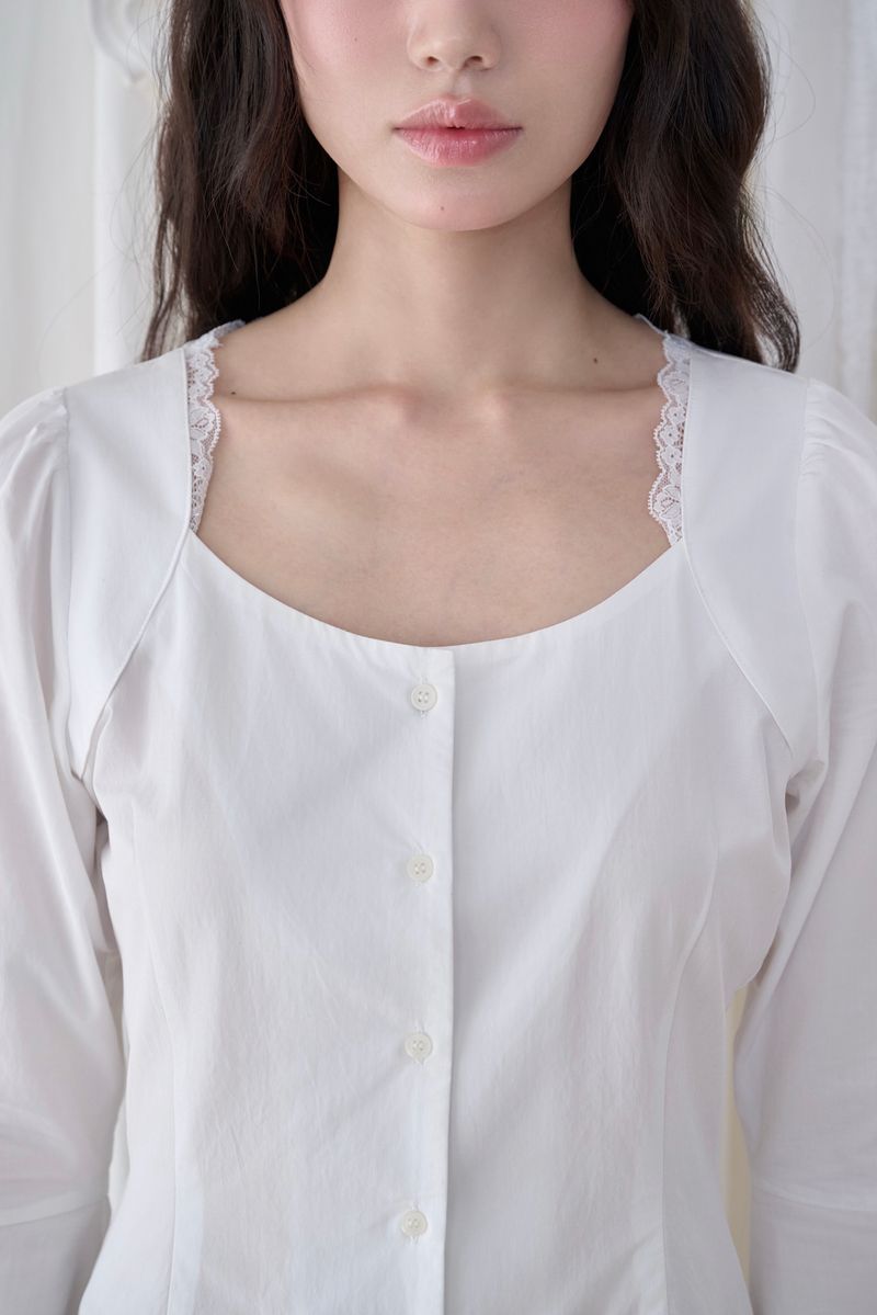 Mabel Lace Square-Neck Blouse (3 colors)
