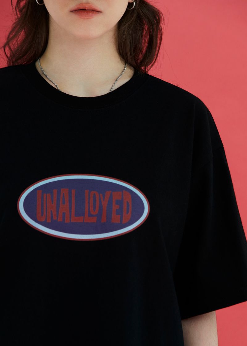 OVAL LOGO T SHIRT / BLACK