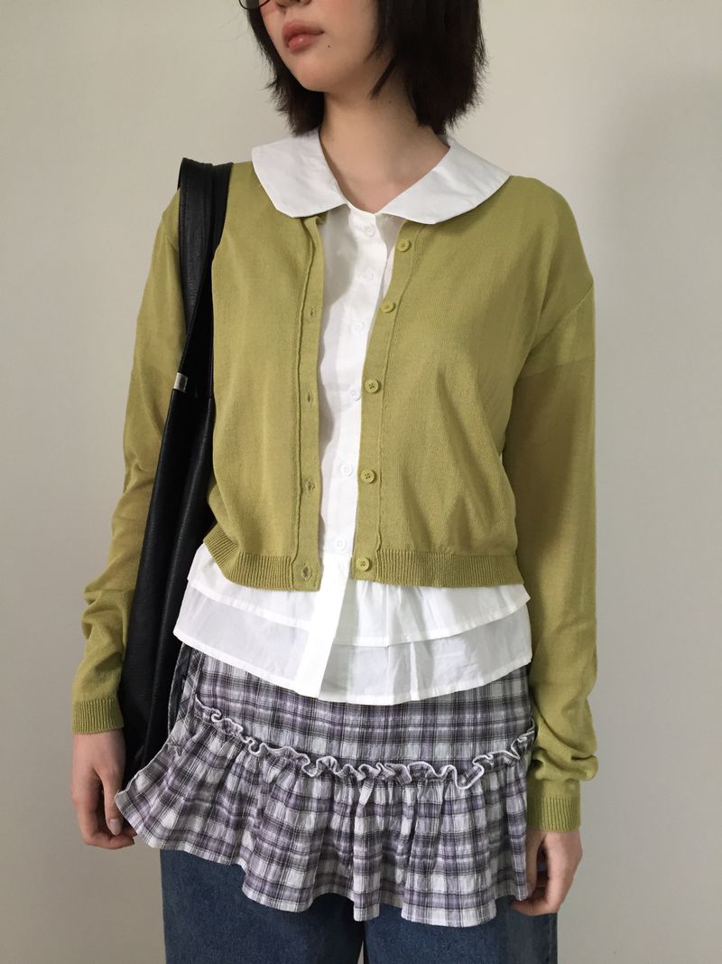 Plaid Layered Wrap Skirt (2color)