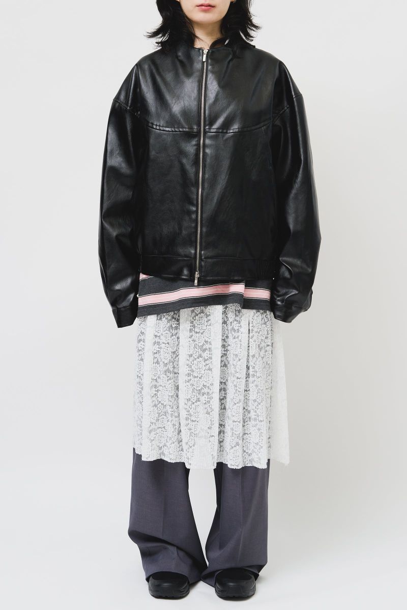 El Collarless Leather Jacket