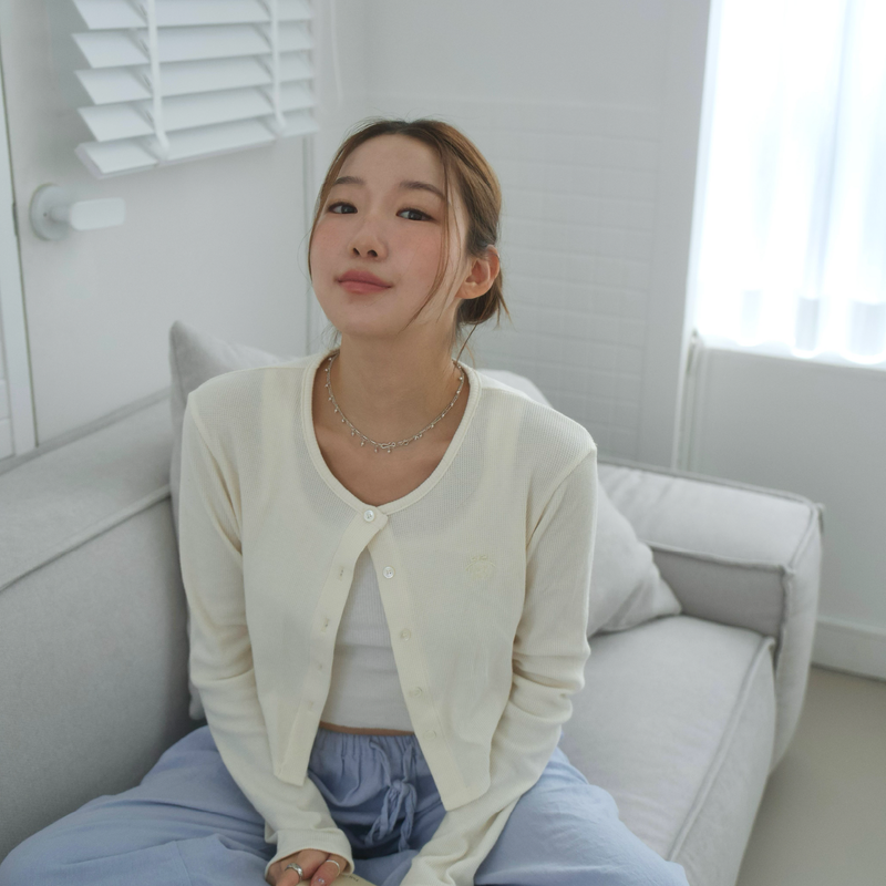 HOMEBODYTHINGS（ホームバディーシンクス）の「ワッフルクロップカーディガン（）」