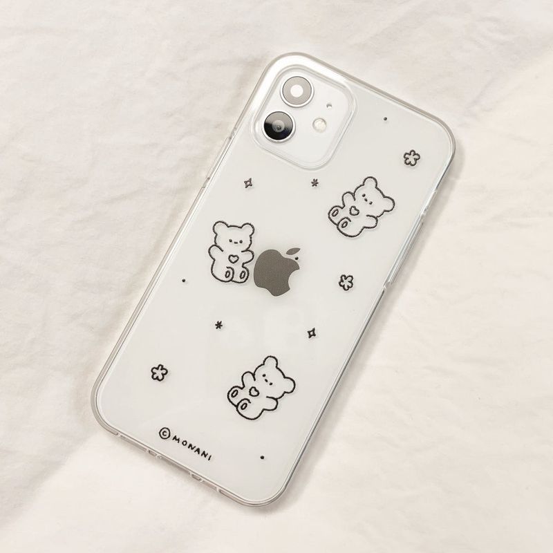 [Gel-hard] Black maro bear Phone case