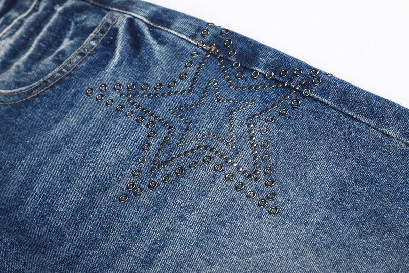 Auri Stud Star Wide Jeans