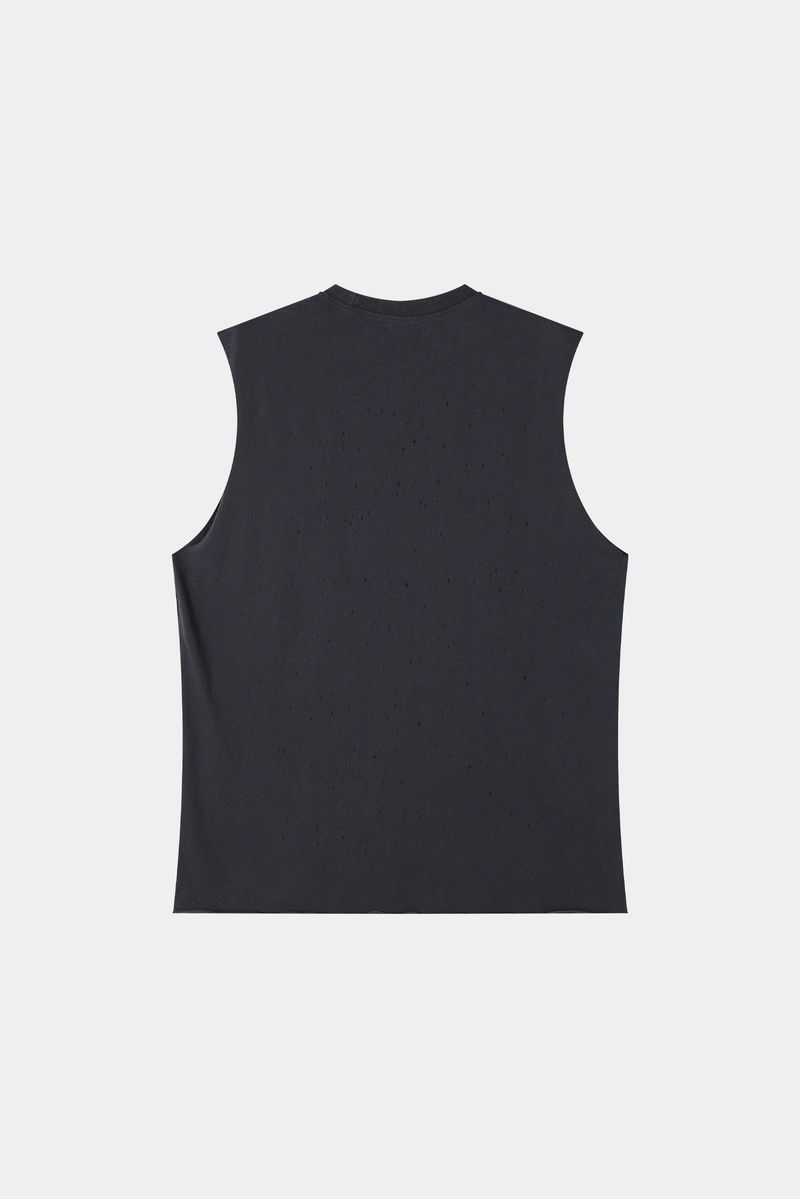 Fog Distressed Sleeveless