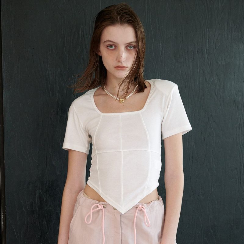  SQUARE T-SHIRT, WHITE