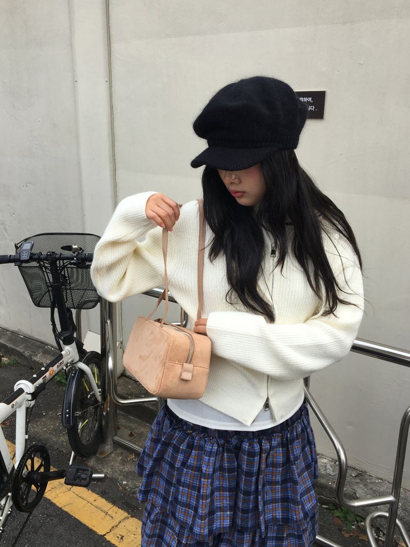 Knit Hoodie Zip-Up (3color)