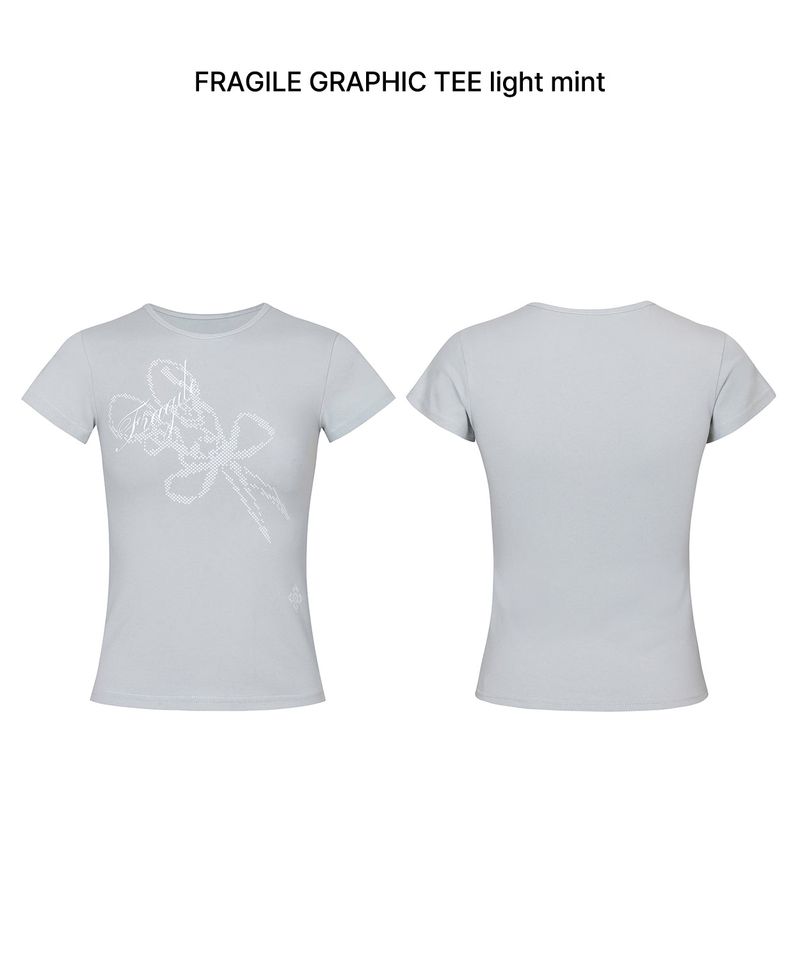 FRAGILE GRAPHIC TEE light mint