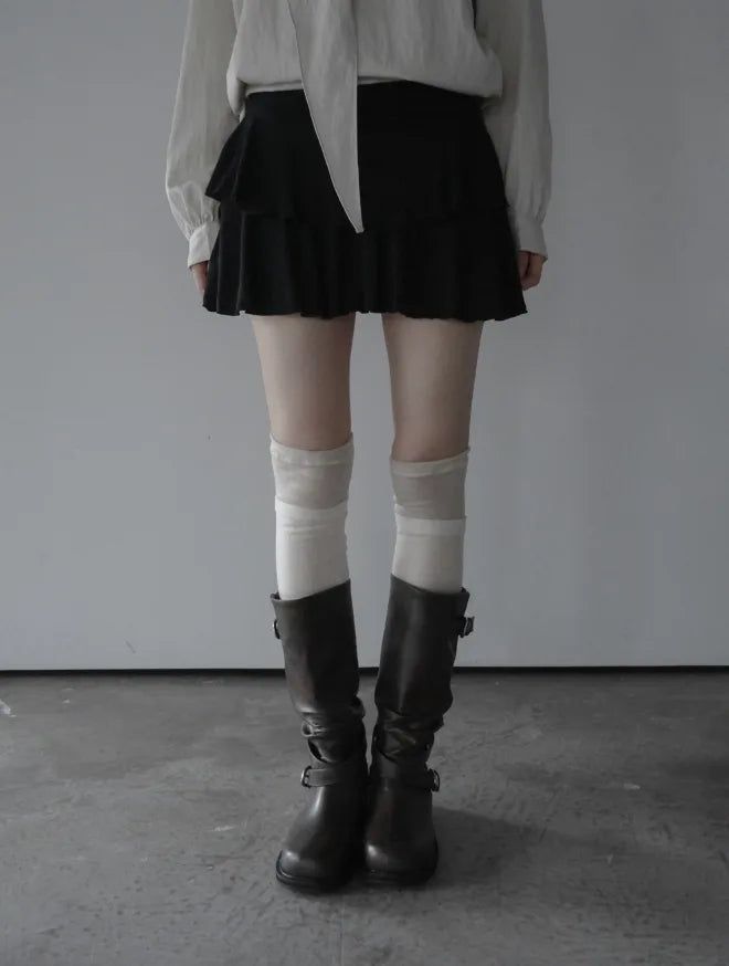 1215 ベルト ストラップ ロングブーツ (3cm)