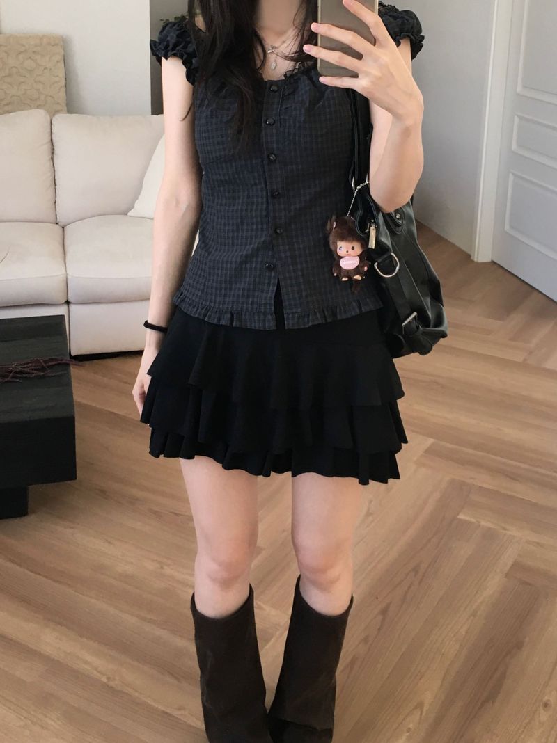 Roman Cancan mini skirt (2 colors)