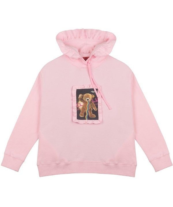 CLUT STUDIO(クラットスタジオ)の「ruffle hoodie pink(Tops)」