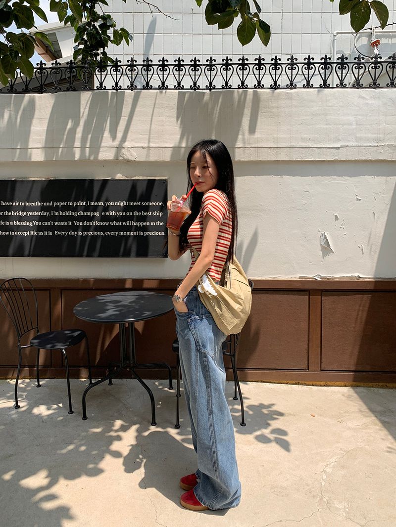 TRENDY APPAREL（トレンディー アパレル）の「[MADE] Over U Summer Stripe T-shirt（Tops）」