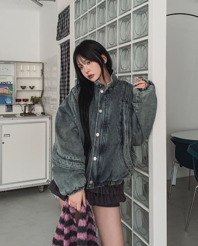 ULAN（ユレン）の「Kud cut denim padded jumper（Jackets/Outerwear）」