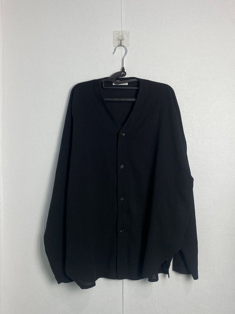 Non collar linen shirt 2C