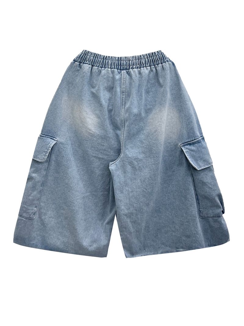 Vintage Washed Denim Shorts 3C