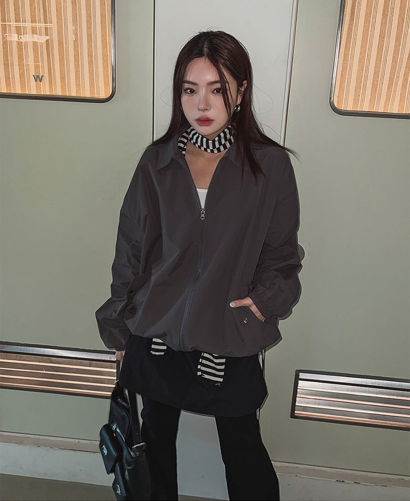 (UNISEX)ショールウィンドジャケット