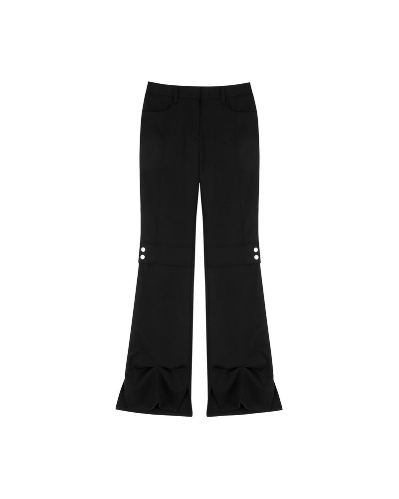Pinched Slit Pants _ Black