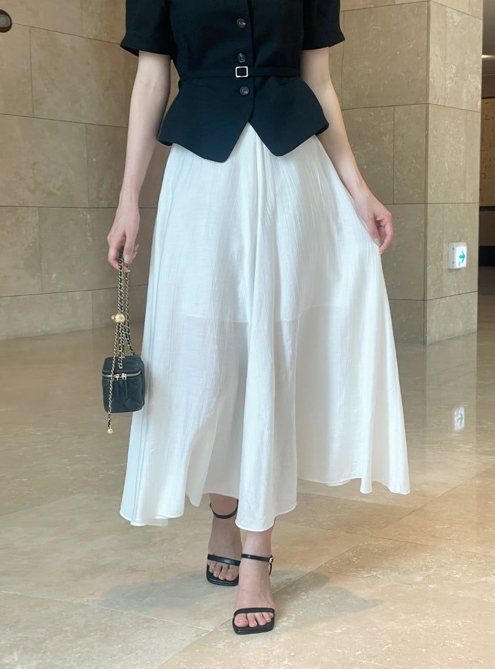 iam mari（アイアム マリ）の「Reshu Wrinkle Flare Long Skirt（Skirts）」