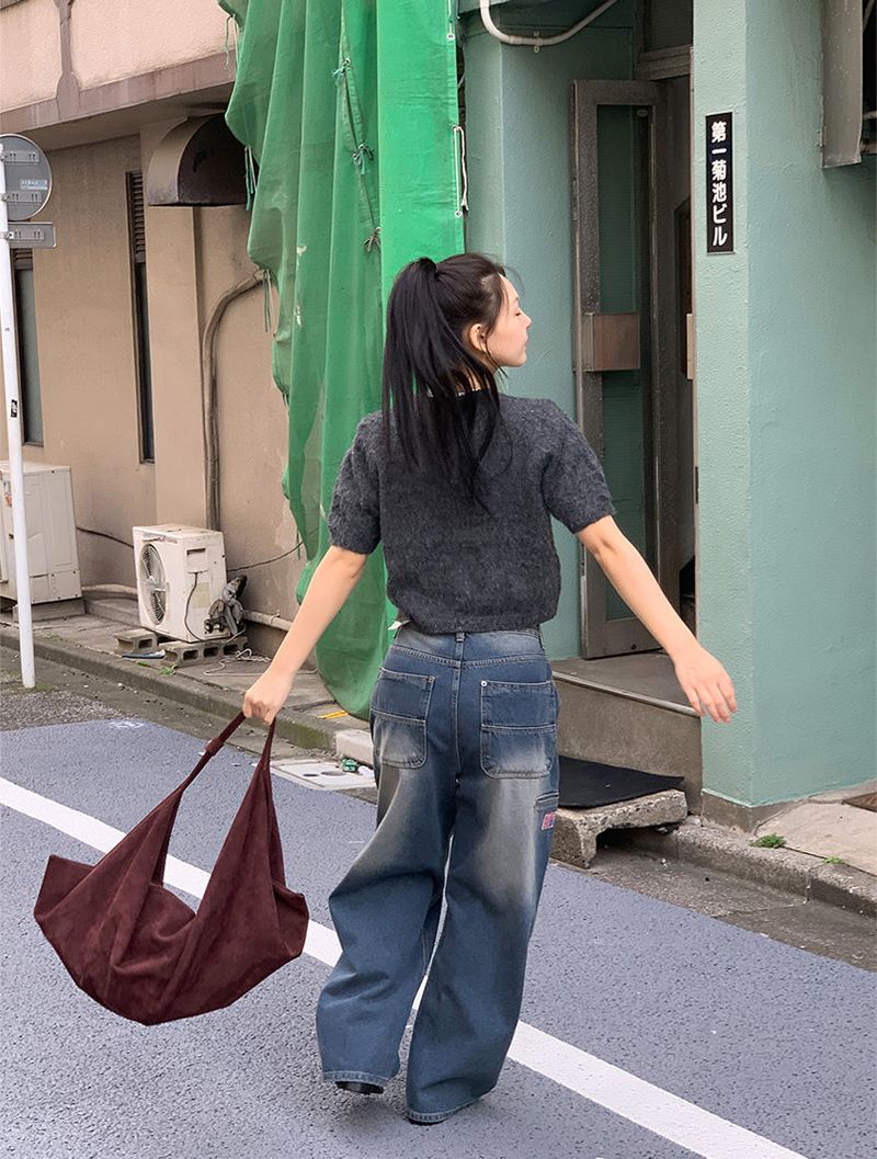 SUEDE BAGUETTE BAG (2C)