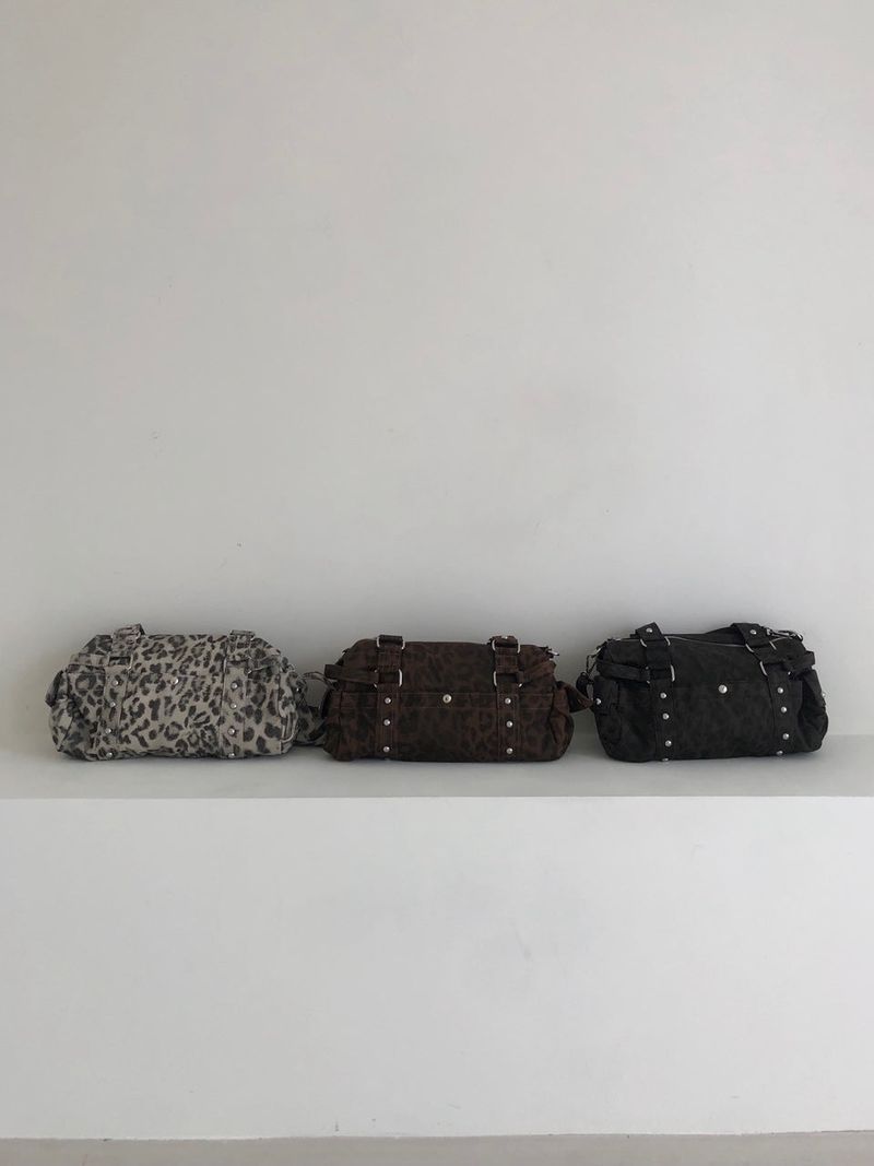 leopard stud bag
