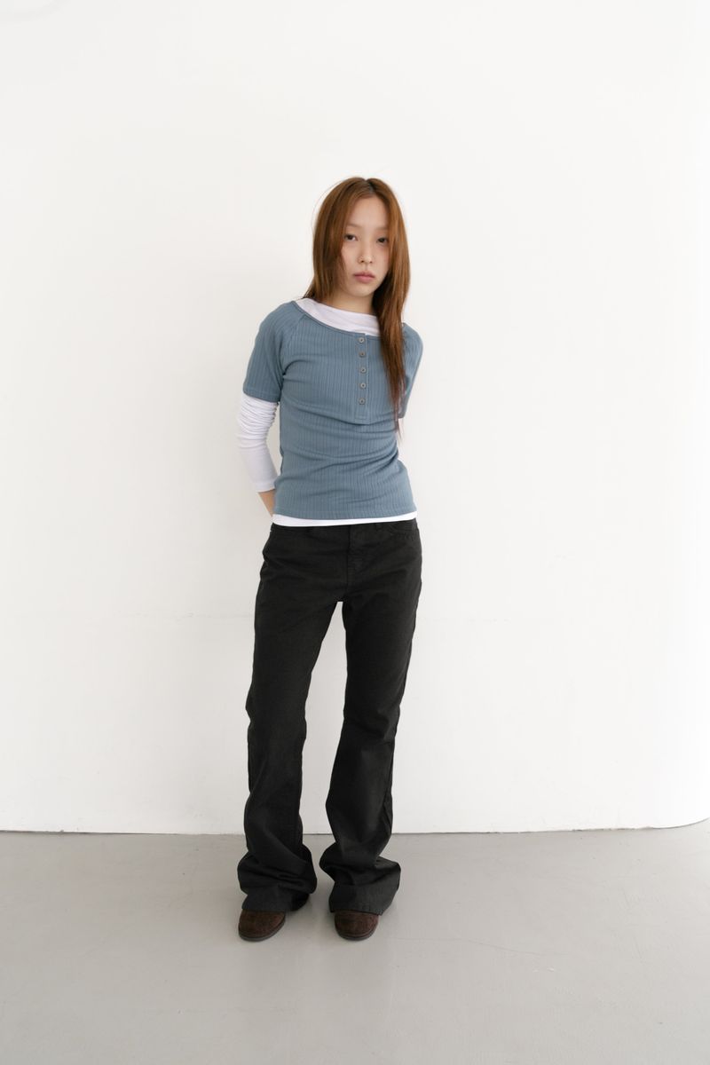 golgi raglan button top(5colors)
