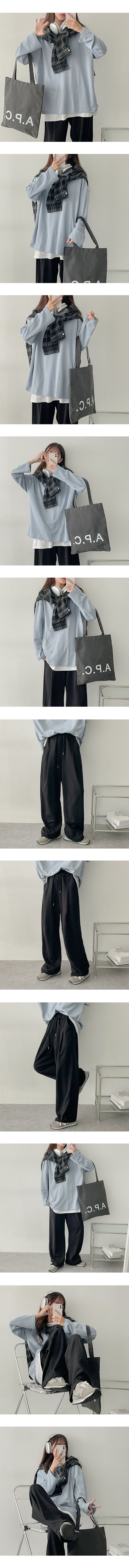 Pintuck Wrinkle Line Banded Wide Pants