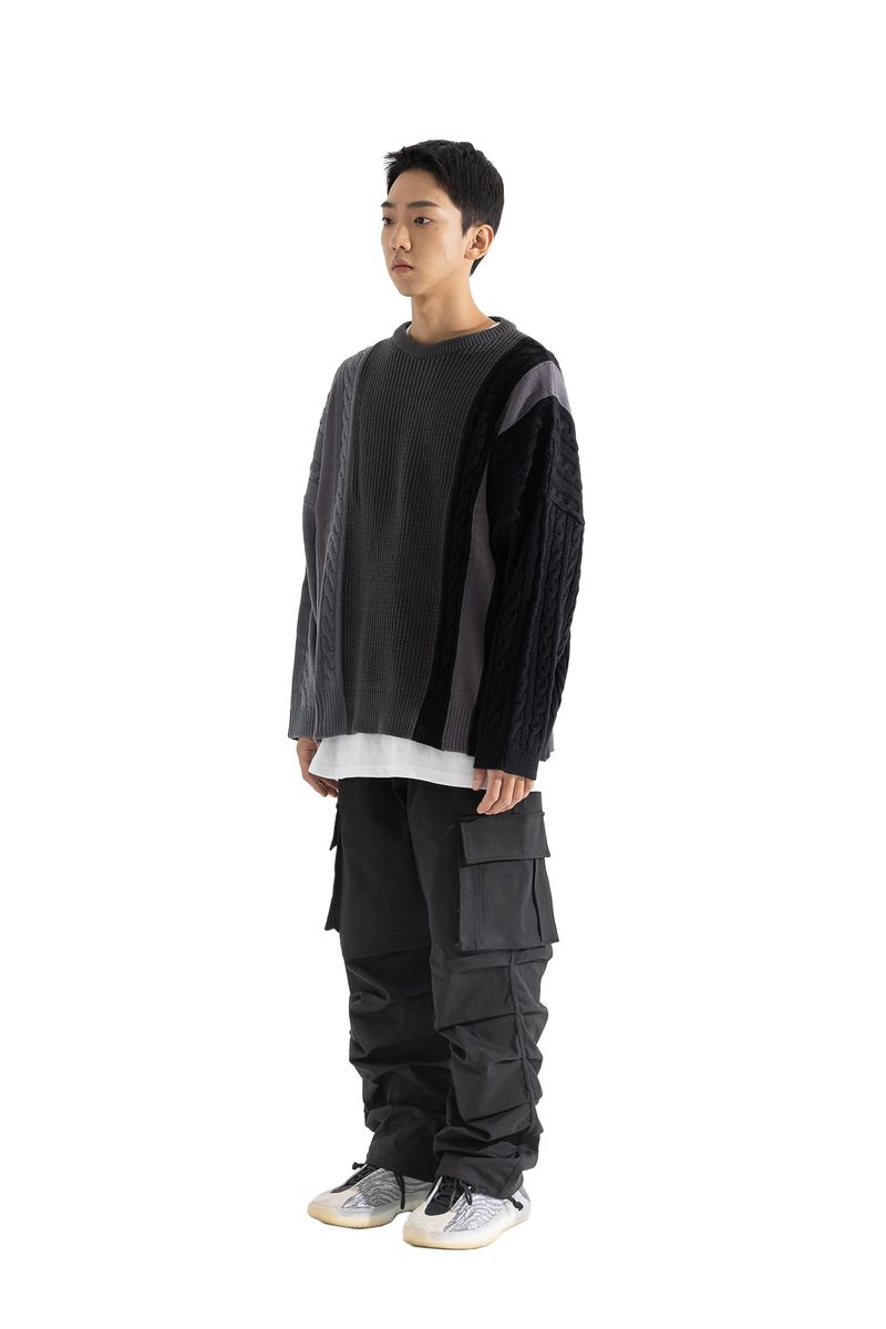 MULTIPLE INCISON CABLE KNIT MFONT002