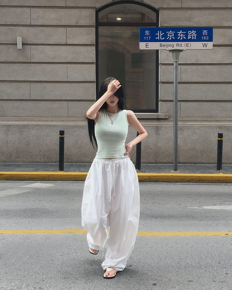 [MADE] Dump, folding nylon wide pants
