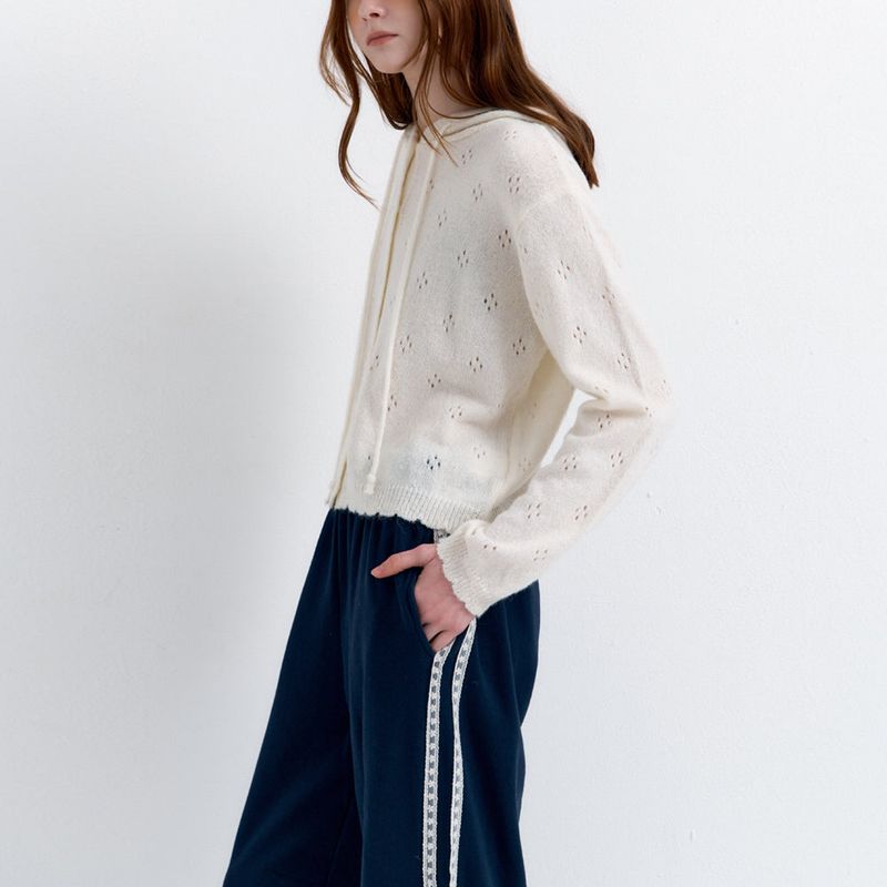 Lace Lining Track Pants_Navy