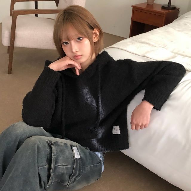 COIRIS（コイリス）の「FOAMY KNIT HOOD T (2COLOR)（Tops）」