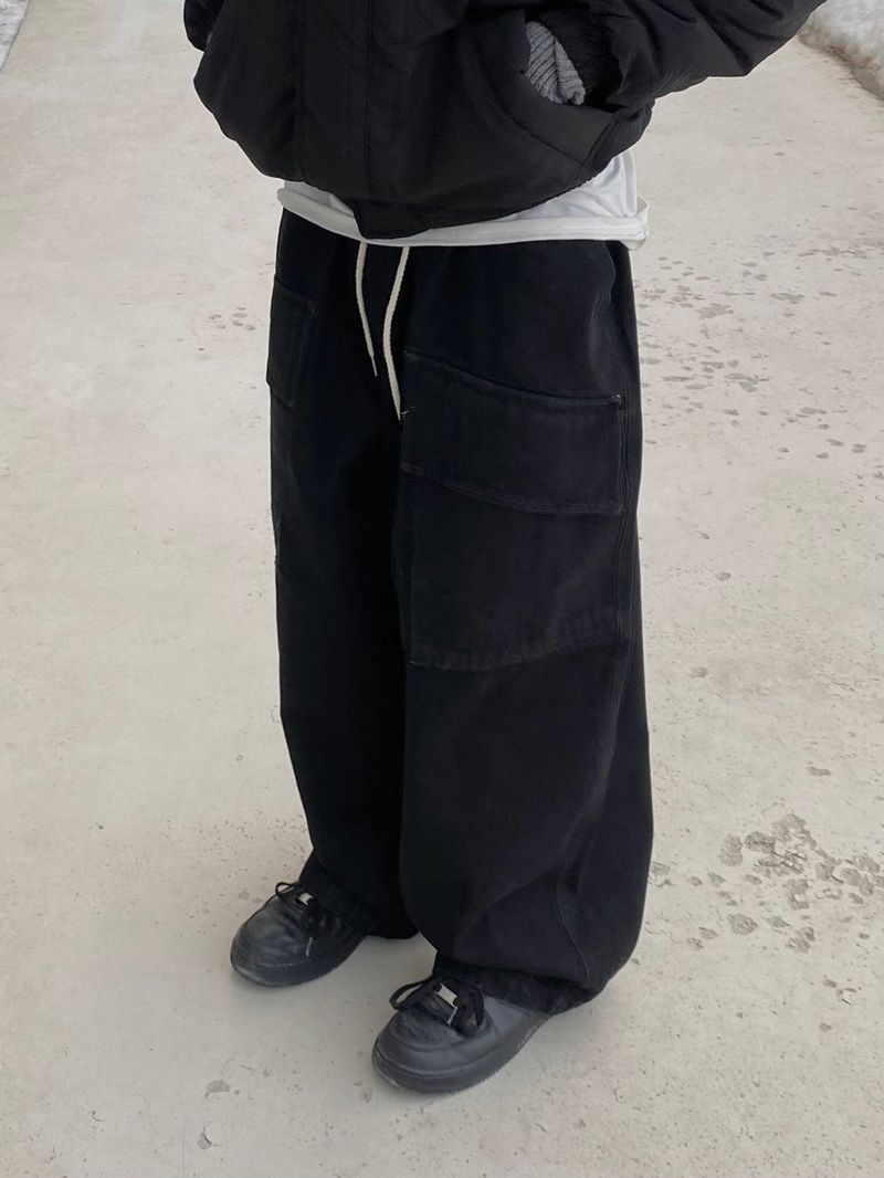 Two Pocket Balloon Big Denim Pants 2C