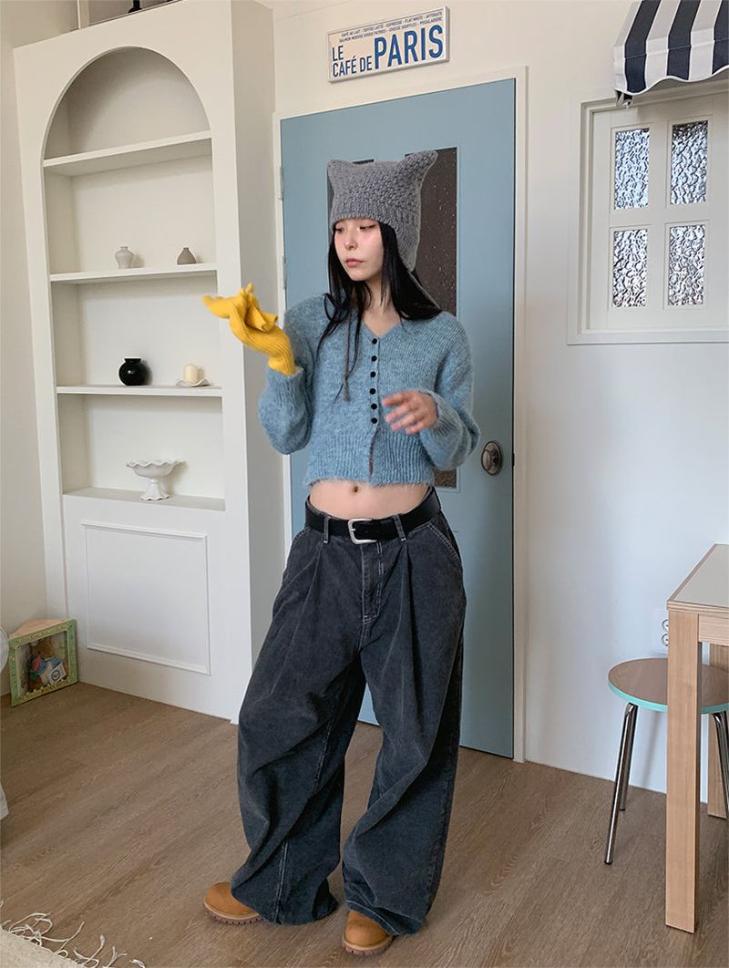 ボカシミックスニッティングカーディガン