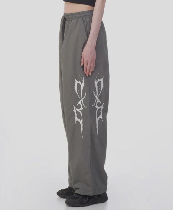 THUNDER EMBROIDERY LOGO STRING NYRON PANTS